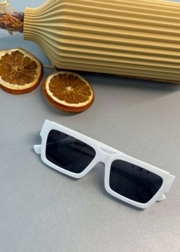 Versace Medusa Biggie Dikdörtgen Güneş Gözlüğü - Beyaz