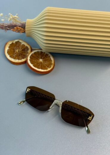 Fendi Tasarım Daimond Güneş Gözlüğü - Kahve