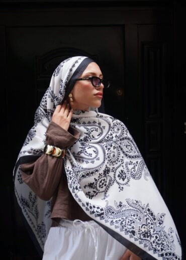 Havai Şal Serisi- 469-001- V-9- Vanilya Siyah