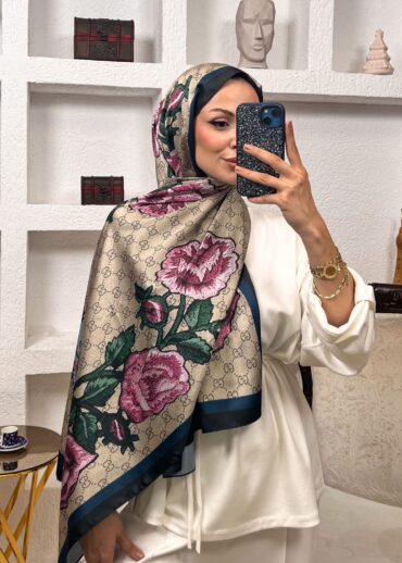 Twill İpek Şal - Lacivert