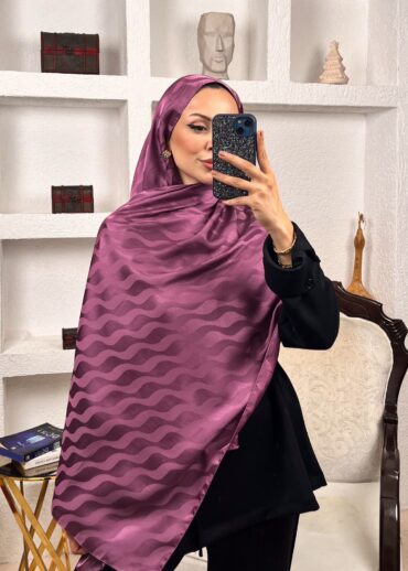 Su Yolu Pamuk Jakar Şal - Şarabi