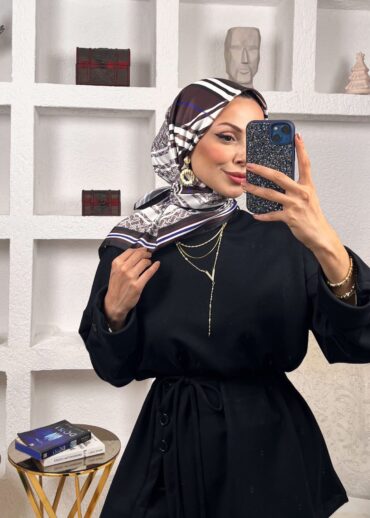 Vual İpek Eşarp-6203162-Acıkahve