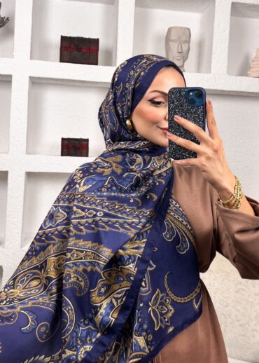 İnci Gecesi Desen Pamuk İpek Şal-10004-Mercan