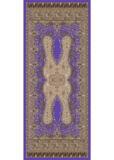 Mürdüm Sahara Desen Pamuk İpek Şal