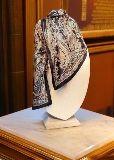 Siyah Buta Desen Vual Şal