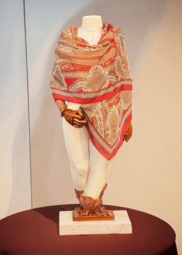 Kırmızı Etnik Desen Pamuk Şal