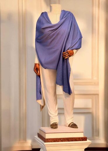 Turkuaz Nokta Desen Jakar Şal