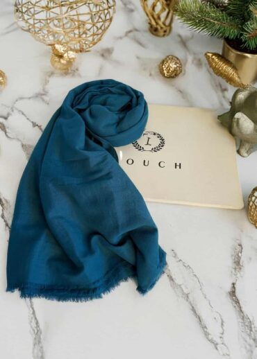 Petrol mavi Esinti His Pamuk Şal