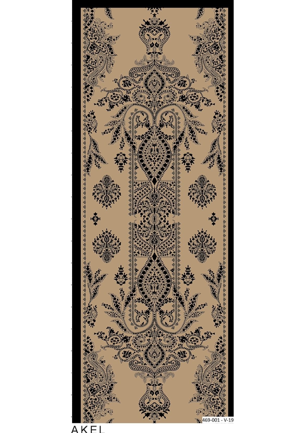 Havai Şal Serisi- 469-001- V-19 - Gold Siyah - Görsel 6