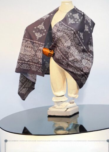 Füme Zarif Desen Pamuk Soft Şal