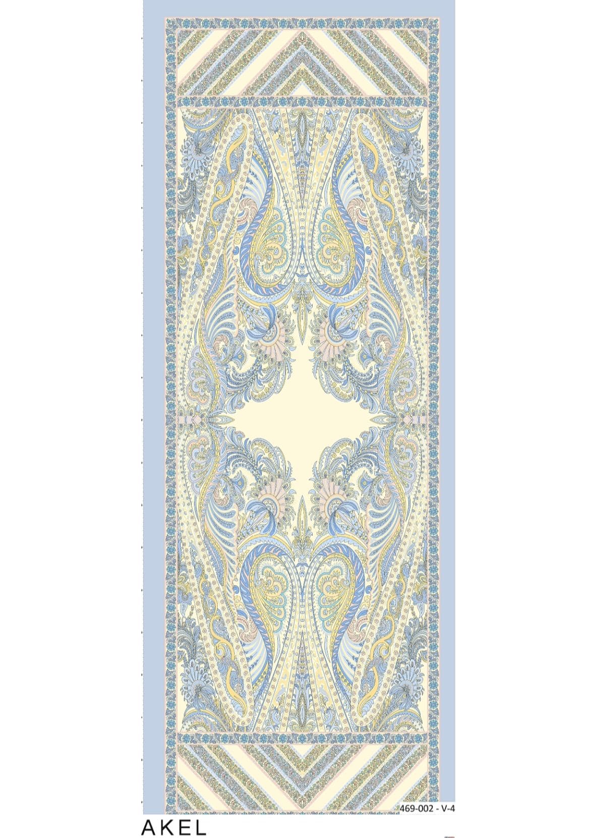 New Zuhur Şal Serisi- 469-002- V-4 - Gök Mavi - Görsel 5