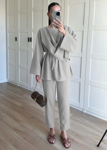 Pelerin İkili Takım TK100350  - Gri