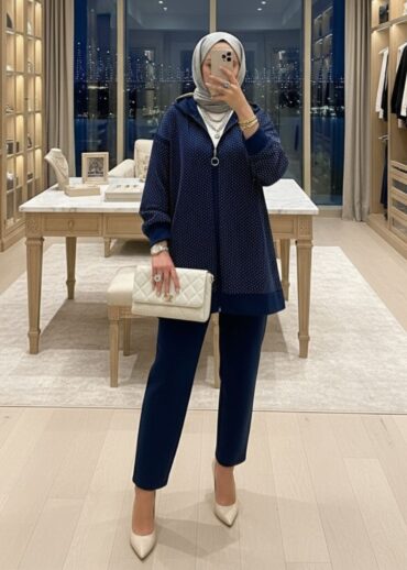 Kalve Taş İşlemeli İkili Takım TK100296 - Lacivert