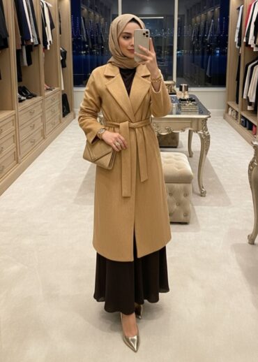 Kaşe Cepli Kaban CKT100432- Vizon