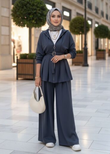 Oysho Premium Kemer Detay Palazzo İkili Takım TK2975  - Füme