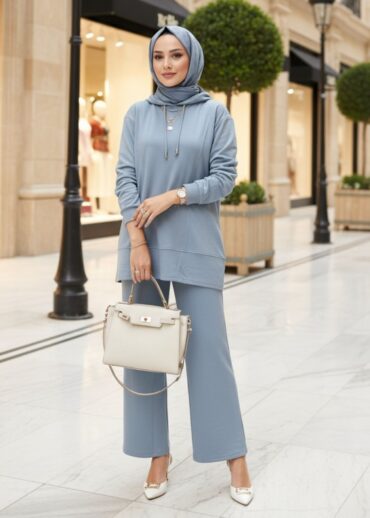 Premium Oysho Edoril İkili Takım TK100255 - Gök Mavi - 1 (36-38)