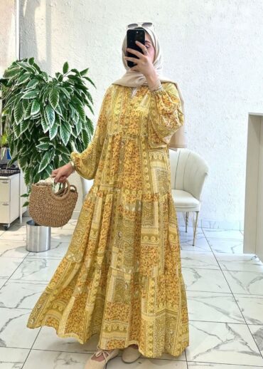 Lumina Bloom Elbise - Gün Işığı