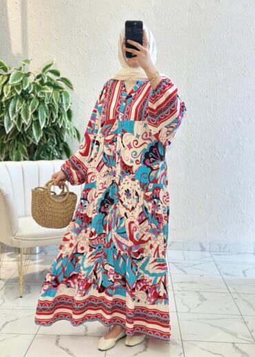 Vanella Brezze Elbise L1005 - Mercan