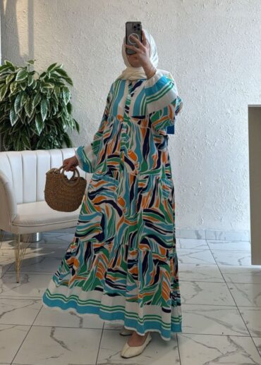 Lorella Look Elbise L10024 - Deniz Mavi