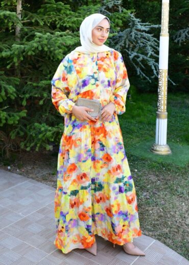 Pastella  Elbise L10054 - Gün Batımı