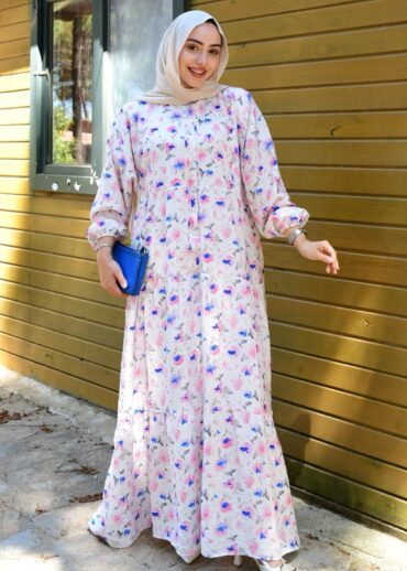 Luna Bloom Elbise L10092 -  Gül