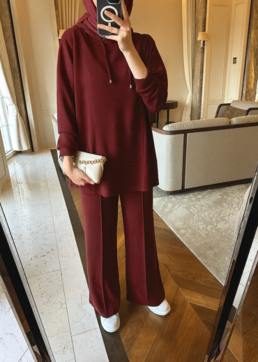 Premium Oysho Edoril İkili Takım TK100255 - Bordo