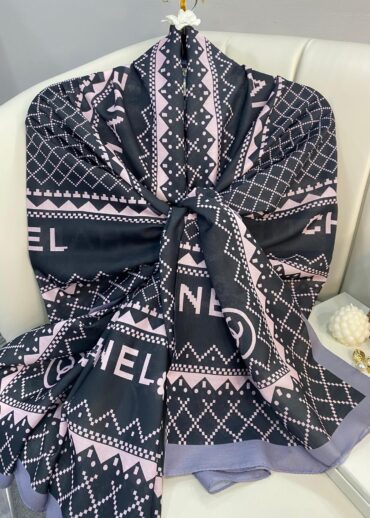 Çizgili Pamuk Şal 51201 - Antrasit