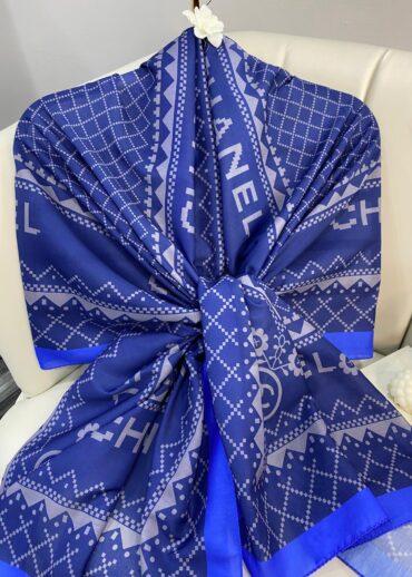 Çizgili Pamuk Şal 51201 - Saks