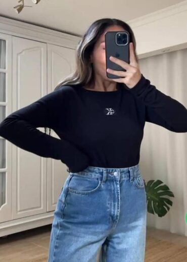 Calvin Klein Premium Uzun Kol Body BD100286 - Siyah