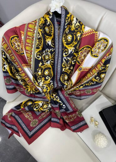 V VUAL İPEK ŞAL- 344456- BORDO