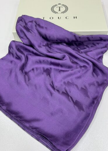 Kazayağı Desen İpeksi Jakar Şal-75312-Morcivert