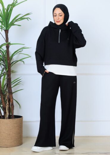 Alo Oysho Kumaş İçlikli İkil Takım - Siyah