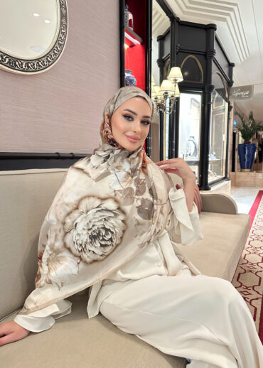 Flora Vual İpek Şal 10100 - Vizon