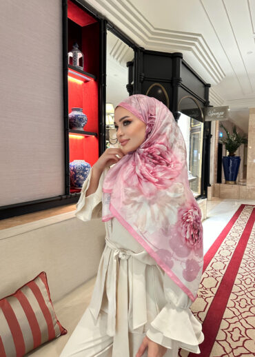 Flora Vual İpek Şal 10100 - Pamuk Şekeri