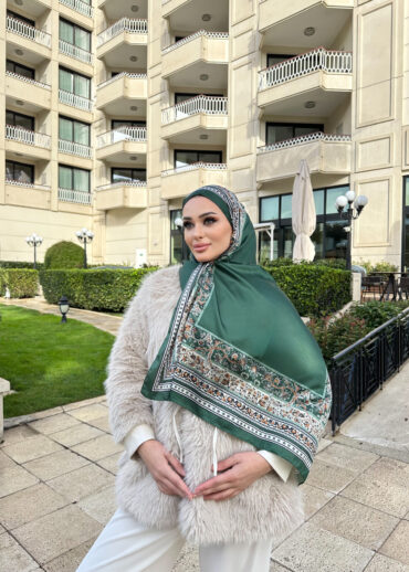 Çini Rüyası Vual İpek Şal 10101 - Zümrüt