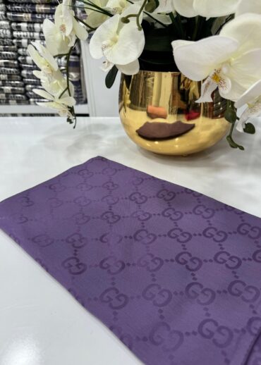 G Desen Pamuk İpeksi Jakar Şal - Mürdüm