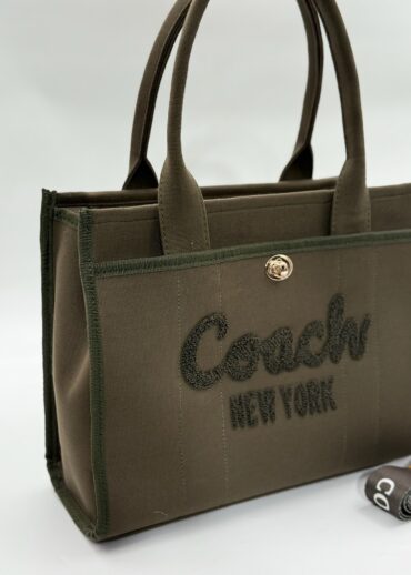 Coach canvas büyük boy yeşil çanta