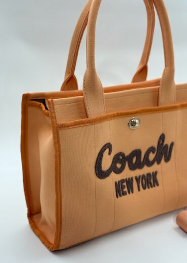 Coach canvas büyük boy turuncu çanta