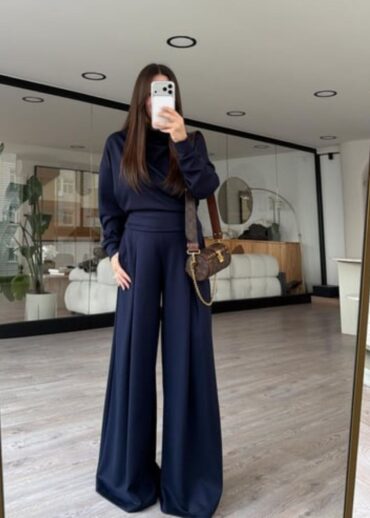 Lacivert Balıkçı Yaka Marka Model Modal Takım