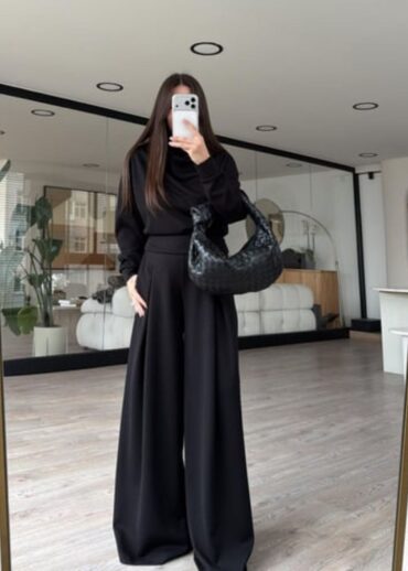 Siyah Balıkçı Yaka Marka Model Modal Takım