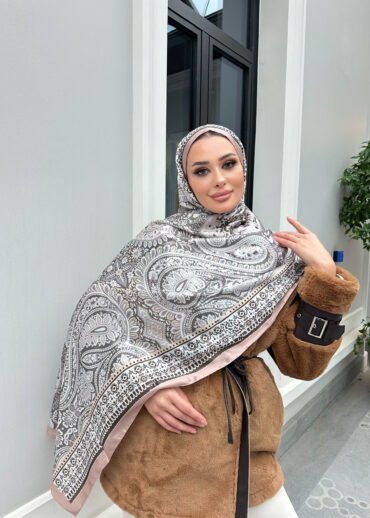 Şehzade Vual İpek Şal 10102 - Koyu Pudra