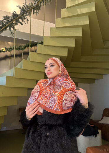 Şehzade Vual İpek Şal 10102 - Bakır