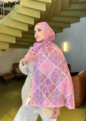 Şehnaz Vual İpek Şal 10103 Pamuk Şekeri