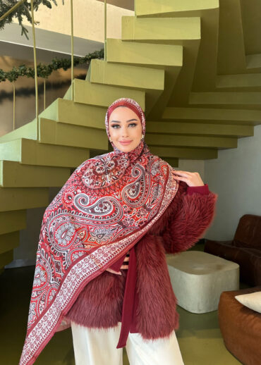 Şehzade Vual İpek Şal 10102 - Kırmızı
