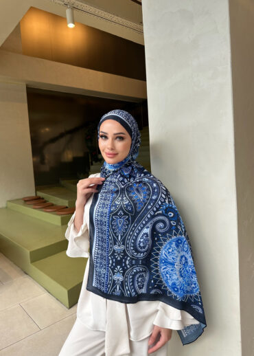 Şehzade Vual İpek Şal 10102 - Lacivert