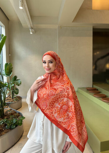 Şehzade Vual İpek Şal 10102 - Turuncu