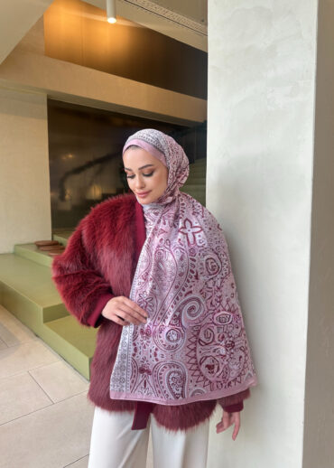 Şehzade Vual İpek Şal 10102 - Toz Pembe