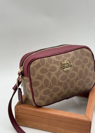 Coach postacı bordo kum çanta