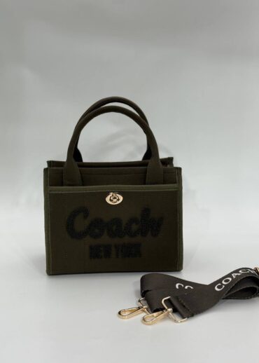 Coach canvas küçük boy yeşil çanta