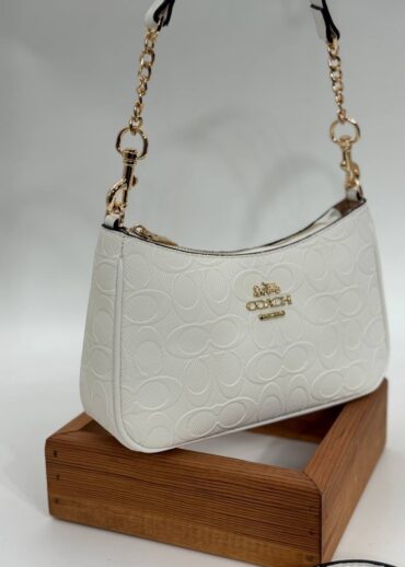 Coach Gofraj baget beyaz çanta